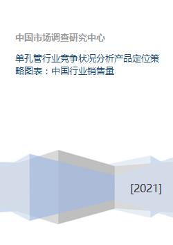 单孔管行业竞争状况分析产品定位策略图表 中国行业销售量